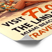 Poster Voyage en Floride des années 1960 (Coin)