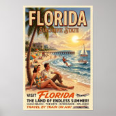 Poster Voyage en Floride des années 1960 (Devant)