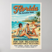 Poster Voyage en Floride des années 1960 (Devant)