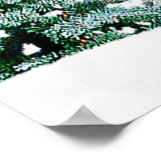 Poster Voyage en forêt d'hiver accueil signe mariage (Coin)