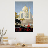 Poster VOYAGE EN INDE vintage (Cuisine)