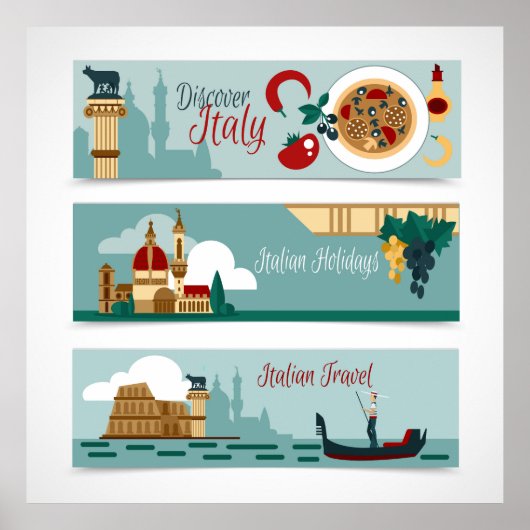 Poster Voyage en Italie (Devant)