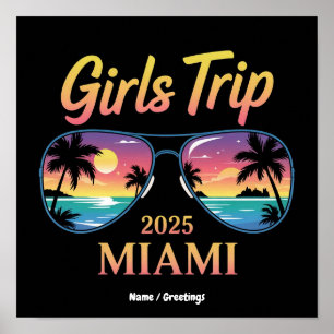 Poster Voyage entre filles à Miami 2025 : un week-end in