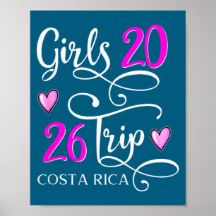Poster Voyage entre filles Costa Rica Plage