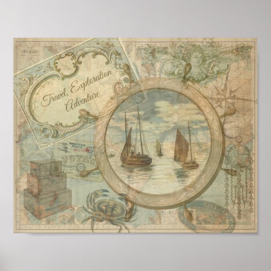 Poster Voyage, exploration et aventure (Devant)