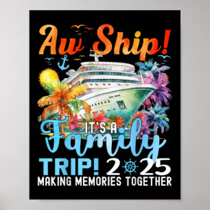 Poster Voyage Famille Amusante Aw Ship 2025 Famille Corre