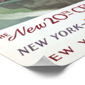 Poster Voyage ferroviaire vintage Art déco, 1938 (Coin)