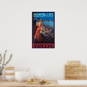 Poster Voyage ferroviaire vintage Atlantic City (Cuisine)