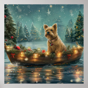 Poster Voyage festif de Noël de Cairn Terrier