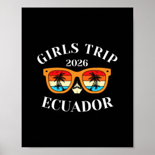 Poster Voyage Filles 2026 Équateur Croisière Vacances