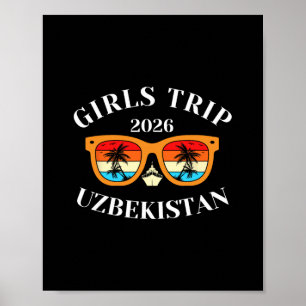 Poster Voyage Filles 2026 Ouzbékistan Vacances de printem