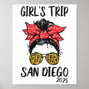 Poster Voyage Filles San Diego 2025 Vacances Filles Week-