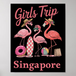 Poster Voyage Filles Singapour Vacances Tourisme