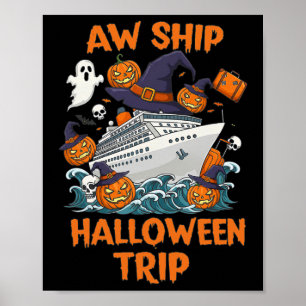 Poster Voyage Halloween Joyeux Halloween Fantomatique Cit