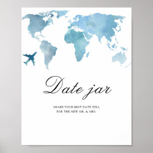 Poster Voyage - idées de soirée en amoureux. Pot de date