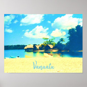 Poster Voyage île tropicale Vanuatu