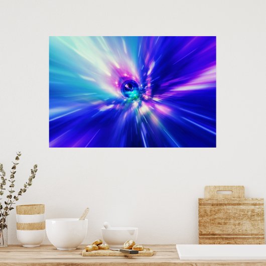 Poster Voyage interstellaire et hyper-saut dans l'espace  (Cuisine)