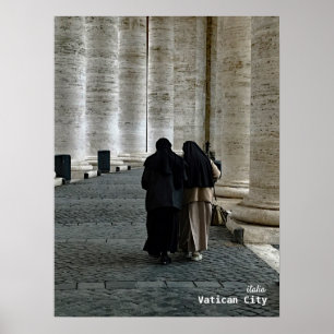 Poster Voyage Italie — Cité du Vatican, Carré de St. Pe
