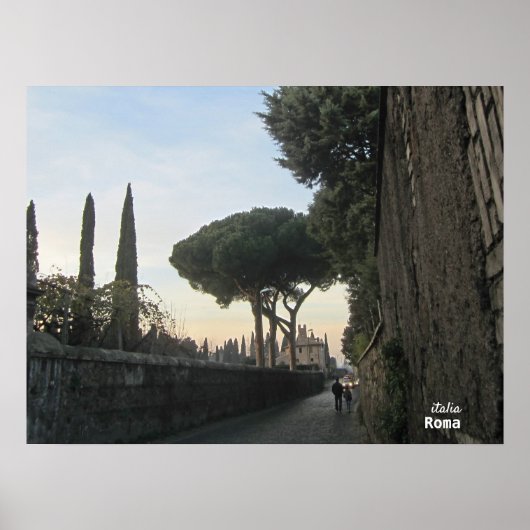 Poster Voyage | Italie - Promenade Appienne en soirée (Devant)