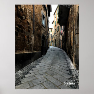 Poster Voyage   Italie - Rues d'Orvieto