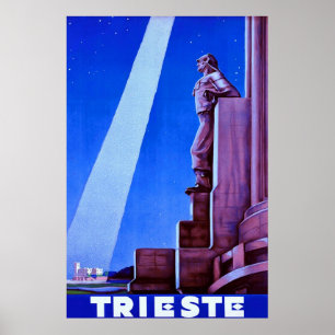 Poster Voyage italien vintage de ~ de Trieste