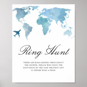 Poster Voyage - jeu de chasse à l'anneau pour enterrement