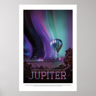 Poster Voyage Jupiter Voir les Auroras NASA