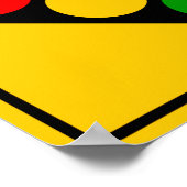 Poster Voyage léger avant le signal routier (Coin)