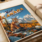 Poster Voyage Lynx du Canada Vintage