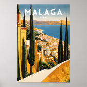 Poster Voyage Malaga Espagne (Devant)