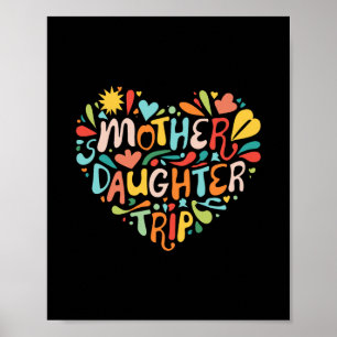 Poster Voyage mère fille week-end vacances maman fille