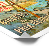 Poster Voyage millésime Menton France (Coin)