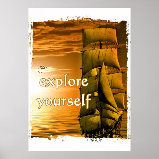 Poster Voyage motivant vintage (Devant)