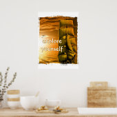 Poster Voyage motivant vintage (Cuisine)