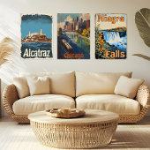 Poster Voyage Nostalgique à Alcatraz