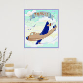 Poster Voyage par avion (Cuisine)