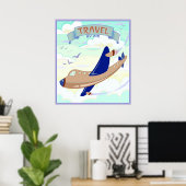 Poster Voyage par avion (Bureau à domicile)