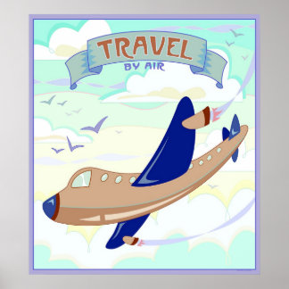 Poster Voyage par avion