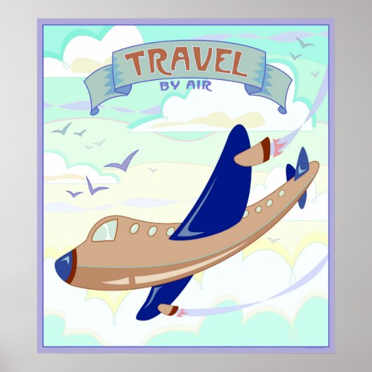 Poster Voyage par avion (Devant)