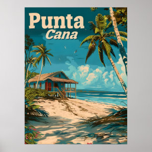 Poster Voyage Punta Cana Vintage