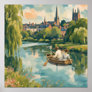 Poster Voyage romantique sur la rivière