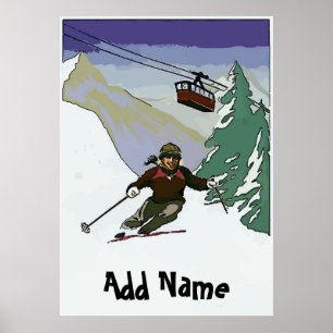Poster Voyage ski vintage