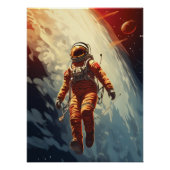 Poster Voyage spatial Astronaut (Devant)