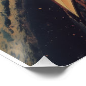 Poster Voyage spatial - Rétro-futurisme (Coin)