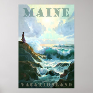Poster Voyage sur la côte rocheuse du Maine Parc national