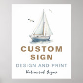 Poster Voyage sur le dessus Custom Birday Party Signal (Devant)