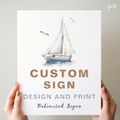 Poster Voyage sur le dessus Custom Birday Party Signal