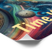 Poster Voyage sur route de déviation de temps (Coin)