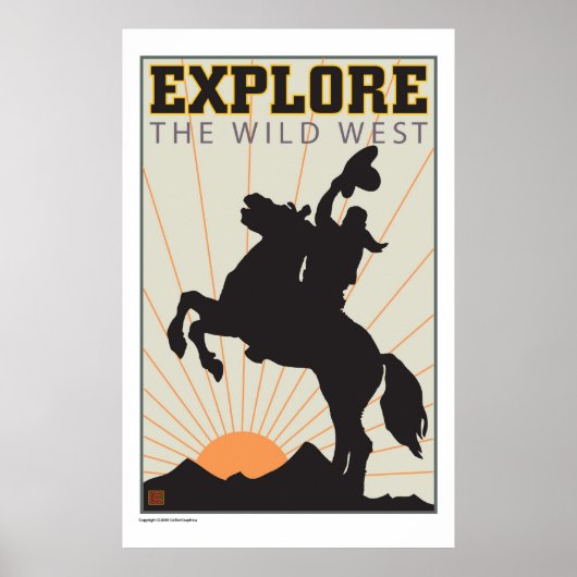 Poster VOYAGE-Texas-Wild West (Devant)