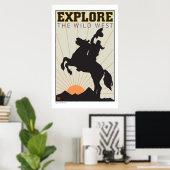 Poster VOYAGE-Texas-Wild West (Bureau à domicile)